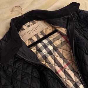 Men’s Burberry Brit Quilted Jacket Size Small - Black Nova Check
